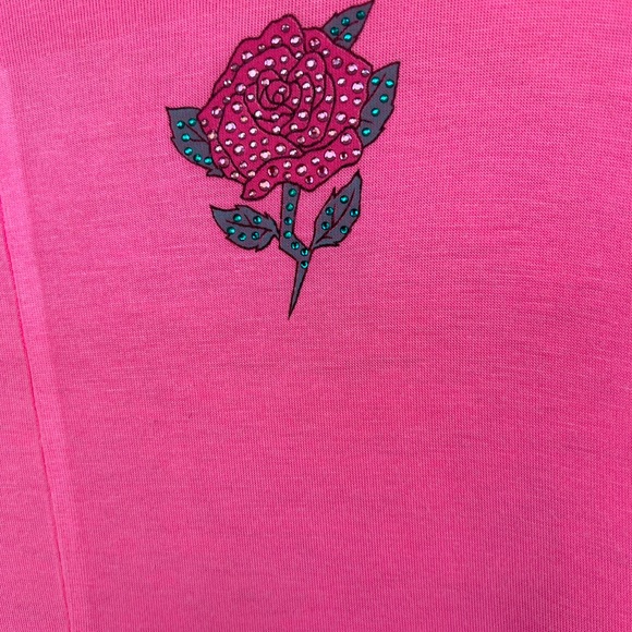 Lauren Moshi new pink roses cardigan, worn once xs/s perfect condition - Picture 2 of 6